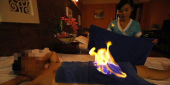 Fujian Man Gets Fire Massage on Crotch