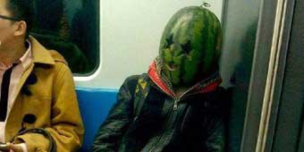 ‘Watermelon Brother’ Taken Off Subway for Scaring Passengers