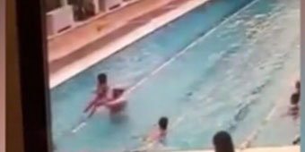 Foreign Swimmer Loses Cool, Chucks Child Aside
