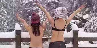 Single Women Pose Topless in Snowstorm, Ask Heavens for Boyfriend