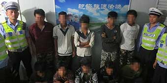 Eleven Myanmar Men Caught Without Proper Immigration Papers in Nanjing 