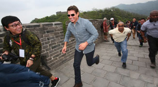 Tom Cruise Spotted Running on the Great Wall