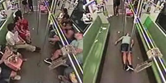 Foreigner Faints on Shanghai Metro: Other Passengers Run Away